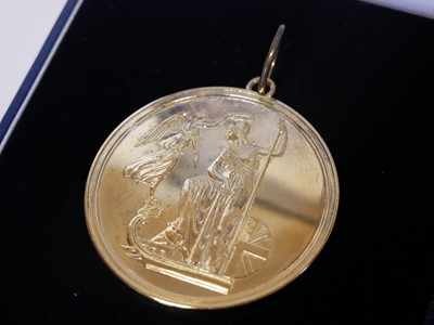 Lot Battle of Trafalgar Bicentenary gilded silver...
