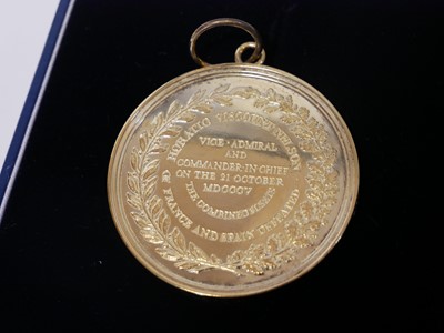 Lot Battle of Trafalgar Bicentenary gilded silver...