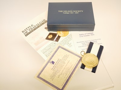 Lot Battle of Trafalgar Bicentenary gilded silver...