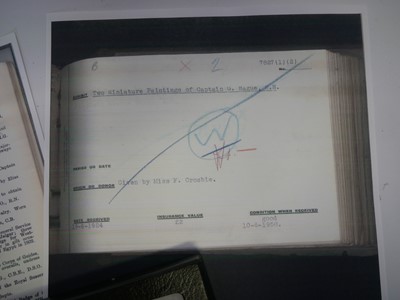 Lot Two portrait miniatures of Commander George...