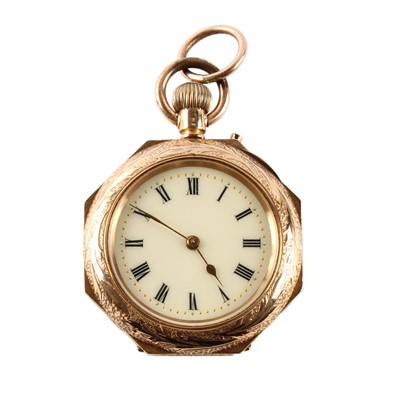 Lot 271 - A Late 19th Century Swiss 14ct Gold Ladies' Fob Watch