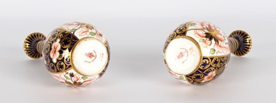 Lot A Pair of Royal Crown Derby "Imari" Bud Vases
