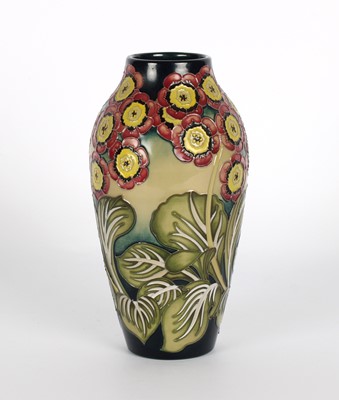 Lot A Collector's Club Trial "Auricula Garden" Vase by Moorcroft