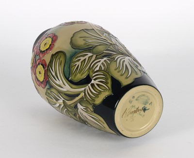 Lot A Collector's Club Trial "Auricula Garden" Vase by Moorcroft