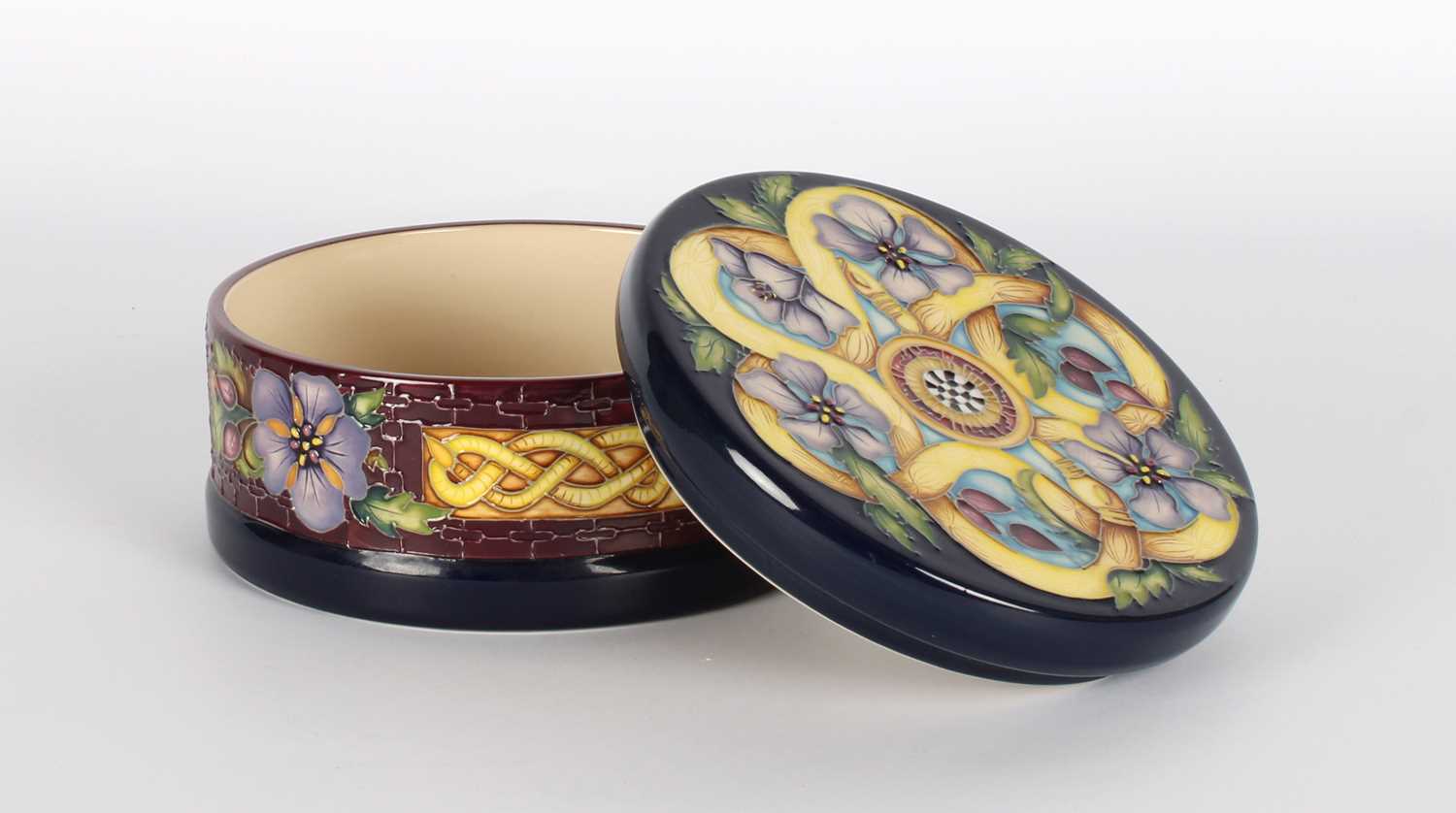 Lot A Trial "Staffordshire Hoard" Circular Box with Cover by Moorcroft