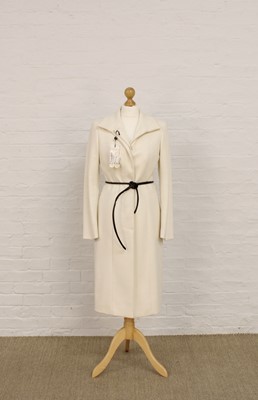 Lot 299 - 1999 Gucci Cream Wool Coat with Leather Rope Belt.