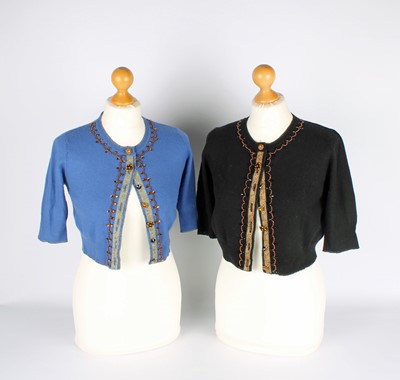 Lot 302 - Two Karen Millen Short Sleeve Cardigans.