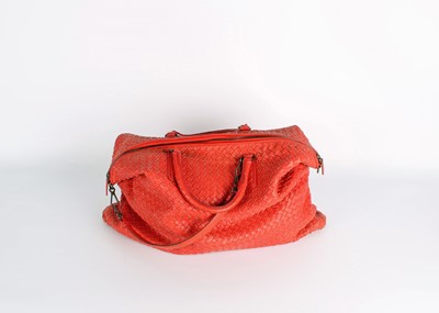 Lot 323 - Bottega Veneta Nappa Brick Intrecciato Foldover XL Tote