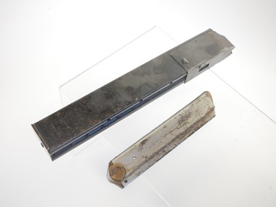 Lot Luger P08 magazine with wood base numbered...