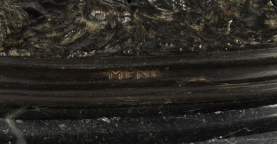 Lot A Patinated Bronze French Bulldog Figure After Pierre-Jules Mêne