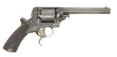 Lot Engraved .54 bore Tranter percussion revolver,...