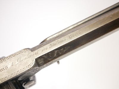 Lot Engraved .54 bore Tranter percussion revolver,...