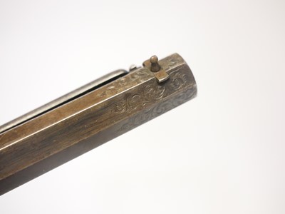 Lot Engraved .54 bore Tranter percussion revolver,...