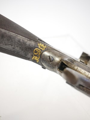 Lot Engraved .54 bore Tranter percussion revolver,...