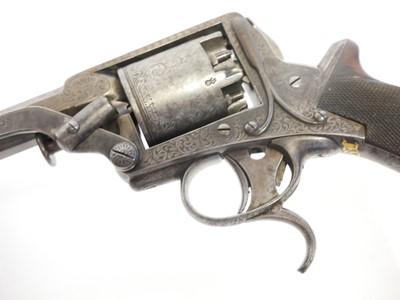 Lot Engraved .54 bore Tranter percussion revolver,...