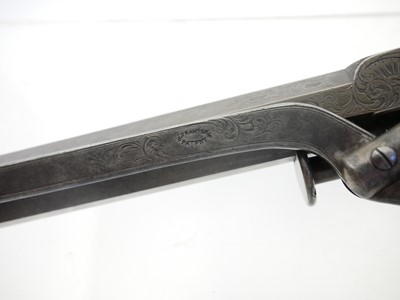 Lot Engraved .54 bore Tranter percussion revolver,...