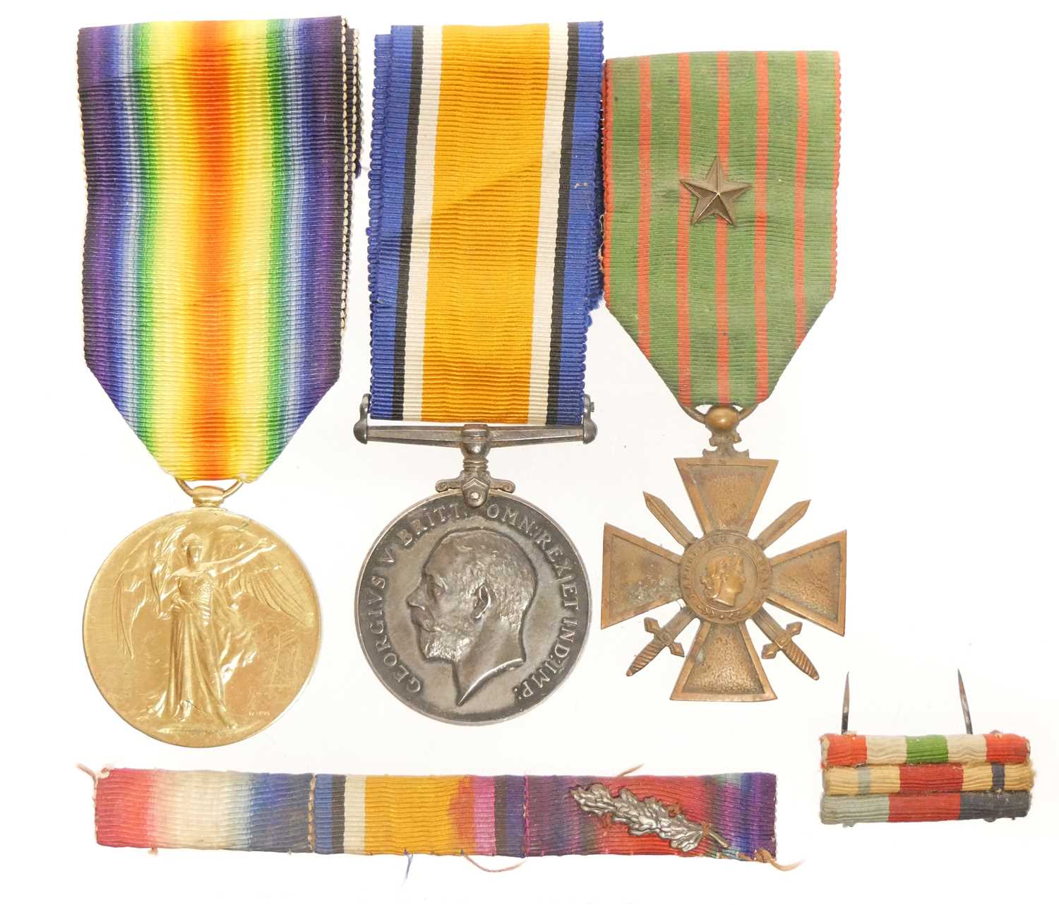 Lot Pair of WWI medals for Cpl. J.A. Place, Essex...