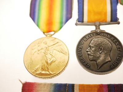 Lot Pair of WWI medals for Cpl. J.A. Place, Essex...
