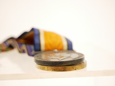 Lot Pair of WWI medals for Cpl. J.A. Place, Essex...