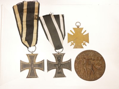 Lot Two German WWI Iron Crosses and a 1914-1918...