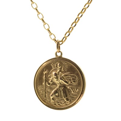 Lot 115 - A 9ct gold St. Christopher