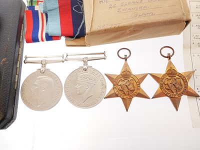 Lot WWII RAF Medal set for Godfrey. L Morgan, to...