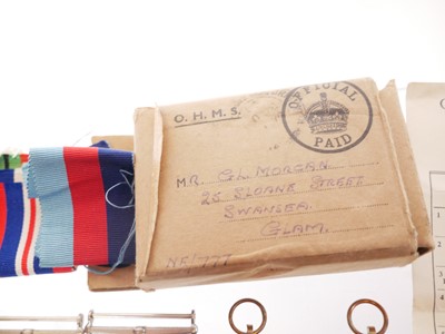 Lot WWII RAF Medal set for Godfrey. L Morgan, to...