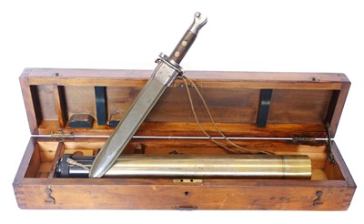 Lot X.S. Gunsighting Telescope in case, 8X serial...