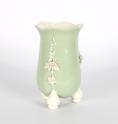 Lot A Victorian Celadon Glazed Vase by Minton