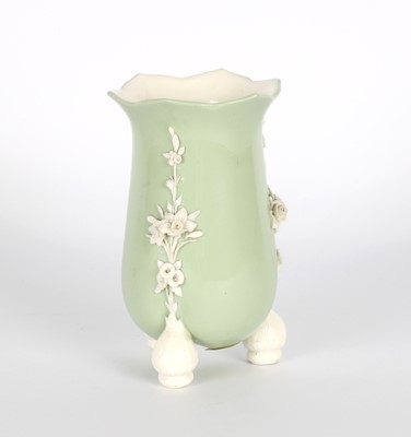 Lot A Victorian Celadon Glazed Vase by Minton