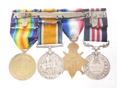 Lot George V WWI Military Medal and Trio Awarded...