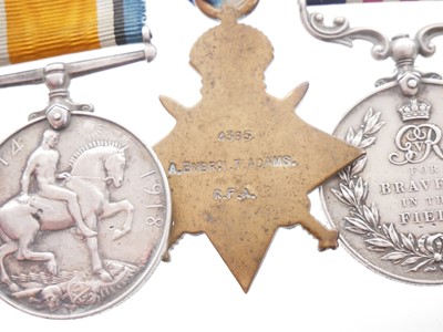 Lot George V WWI Military Medal and Trio Awarded...