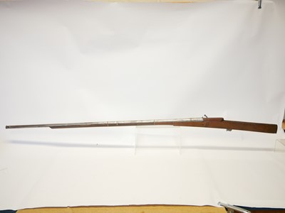 Lot Indian matchlock musket, approximately 20 bore,...