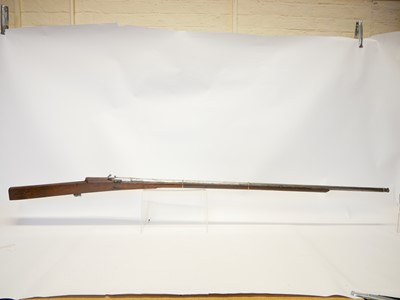 Lot Indian matchlock musket, approximately 20 bore,...