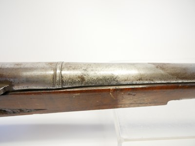 Lot Indian matchlock musket, approximately 20 bore,...