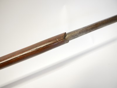 Lot Indian matchlock musket, approximately 20 bore,...