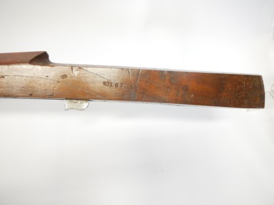 Lot Indian matchlock musket, approximately 20 bore,...
