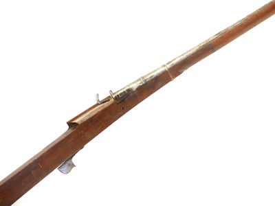 Lot Indian matchlock musket, approximately 28bore,...