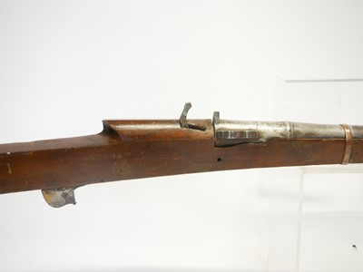 Lot Indian matchlock musket, approximately 28bore,...