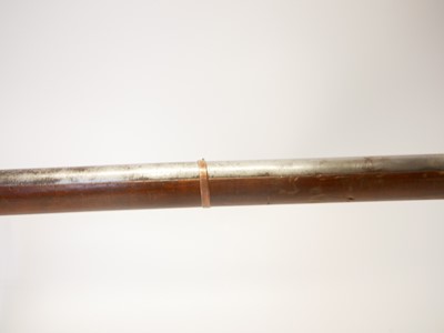Lot Indian matchlock musket, approximately 28bore,...