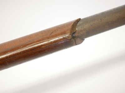 Lot Indian matchlock musket, approximately 28bore,...