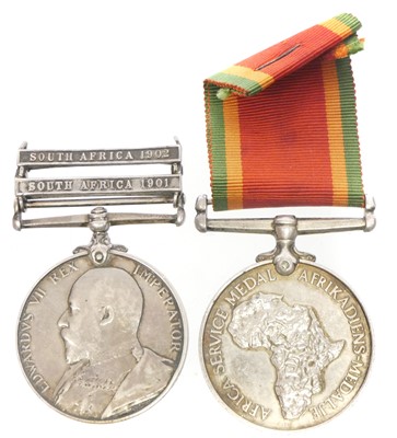 Lot Edward VII King's South Africa Medal with...