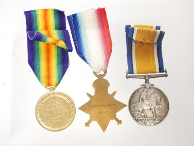 Lot WWI 1914-15 Star, War and Victory Medal Trio...