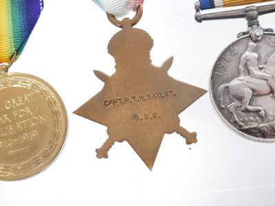 Lot WWI 1914-15 Star, War and Victory Medal Trio...