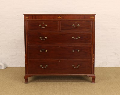 Lot A 19th Century Mahogany Chest of Five Drawers