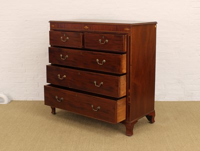 Lot 236 - A 19th Century Mahogany Chest of Five Drawers
