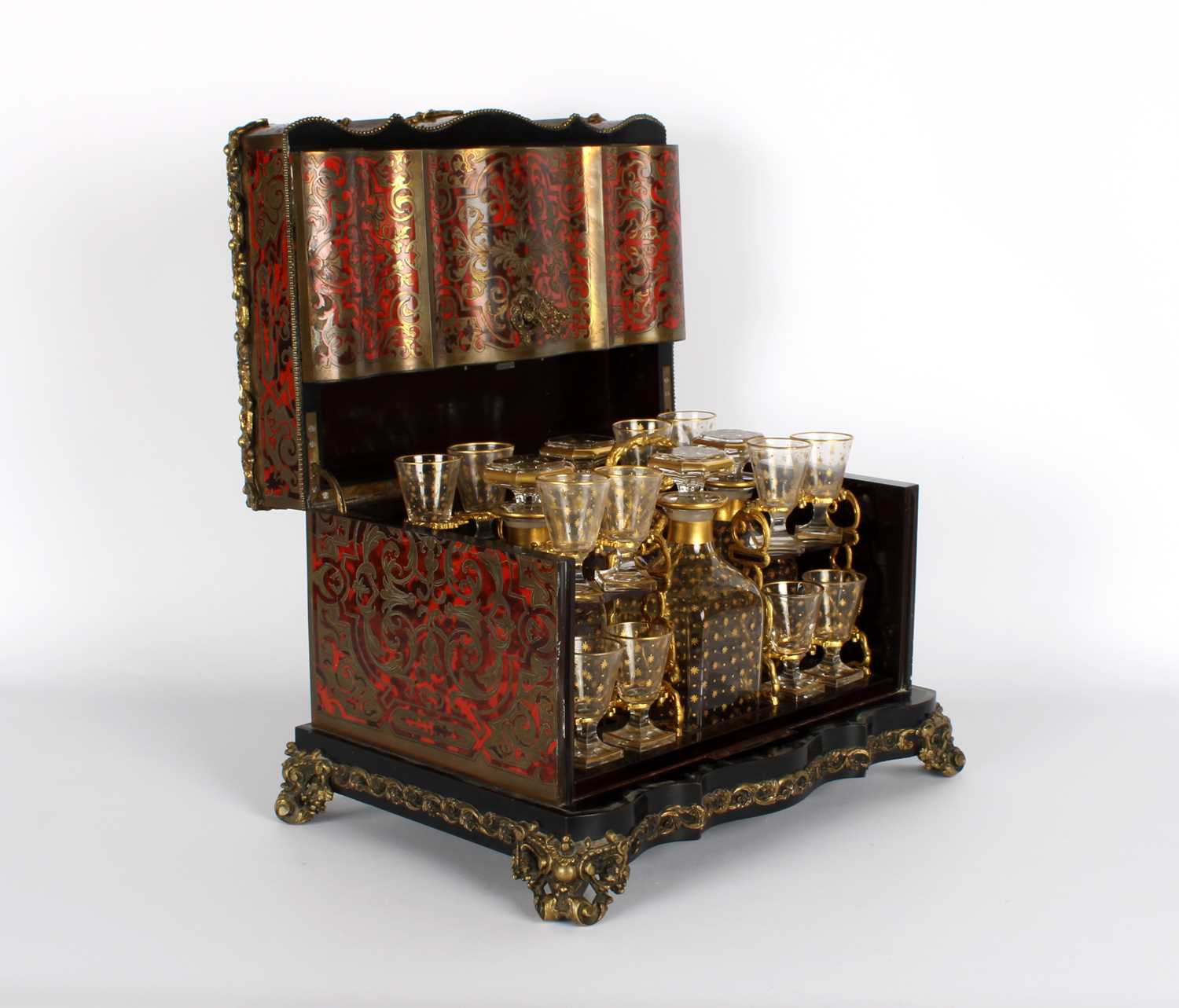 Lot A Fine 19th Century French Boulle Work 'Cave a Liqueur' Portable Drinks Cabinet