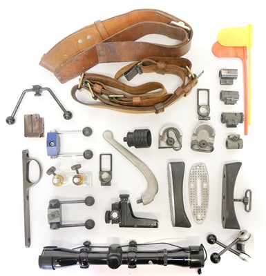 Lot Collection of target rifle accessories,...