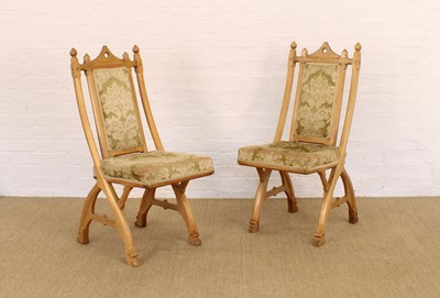 Lot A Pair of Victorian Gothic Revival Side Chairs