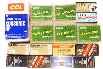 Lot .22lr ammunition, to include 500 rounds of...